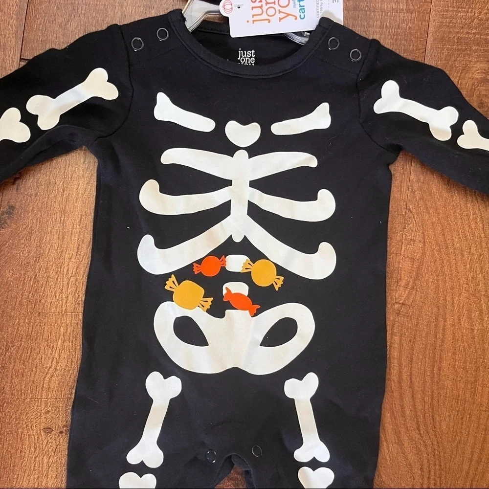 Nwt baby Halloween 2 two piece outfit w/hat black multicolor 3 months 9 months